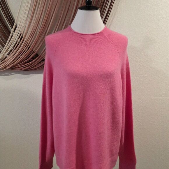NWT J. Crew Barbie Pink Super Soft Oversized Sweater Sz XL - Picture 3 of 6